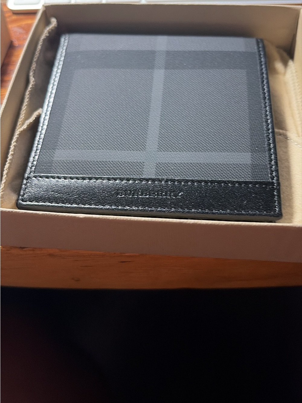Burberry Check Coated Canvas Bifold Wallet
